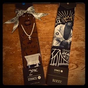 🔥🎱NEW Stance 2Pac & Biggie Socks 2Pk Bundle🎱🔥